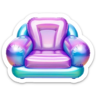 90’s Sparkly inflatable chair sticker