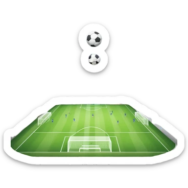 An icon showing a soccer stadium filled with close-up players in action, inspired by EA Sports FC 25. The design features players on the field, with the stadium lights shining brightly and a lively crowd in the stands. Transparent background highlights the energy and excitement of the match. sticker