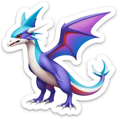 Noivern-Latios-Lugia-Fakémon-hybrid-creature (full body)  sticker