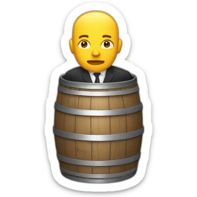 person wearing bankruptcy barrel sticker