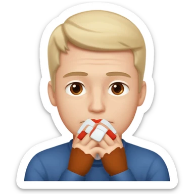 🧍‍♂️ thinking face with hands on chin sticker