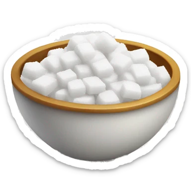 a bowl of fine sugar sticker