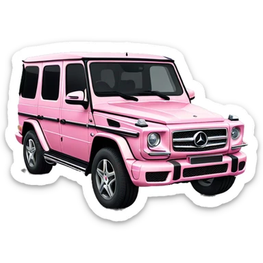 Light pink Mercedes g wagon sticker