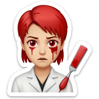 bloody hairdresser sticker