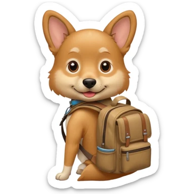 travelling dog sticker