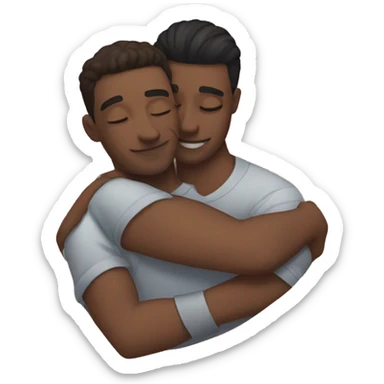 Gay guys cuddling  sticker