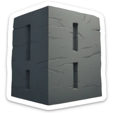 black stone tower inscription sticker