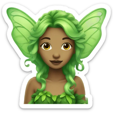 green forest fairy sticker