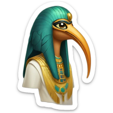 thoth egyptian with the face of ibis sticker