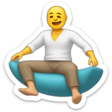 Un homme volant en méditation sticker