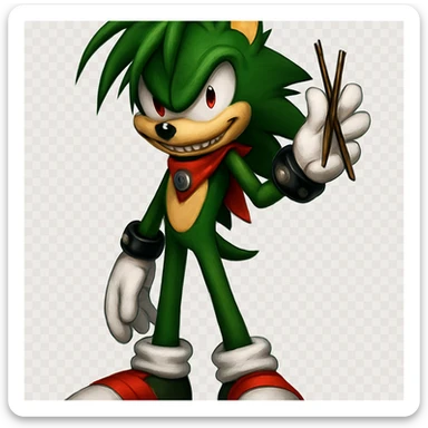 Keep the picture quality and style exactly the same. Make the eyes and mouth a bit scarier with subtle, slightly creepy changes—such as a more intense stare and a hint of a mischievous grin. No other changes. sticker