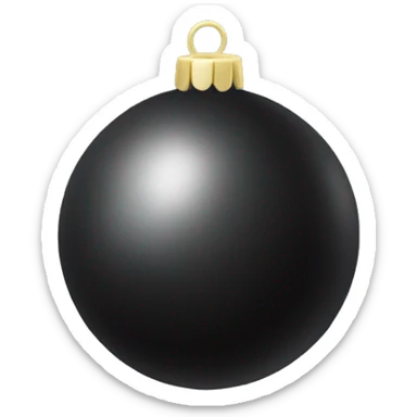 Christmas tree toy in the form of a ball black sticker