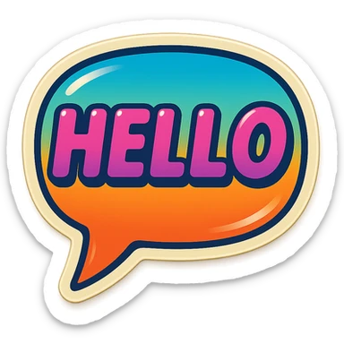 speach bubble sticker