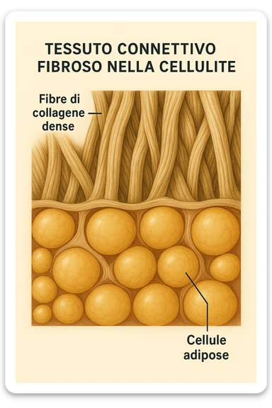 tessuto connettivo fibroso di cellulite in italiano sticker