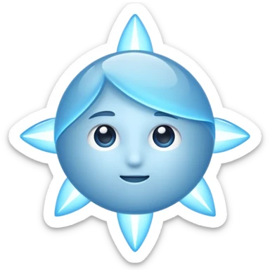 A light blue ray sticker