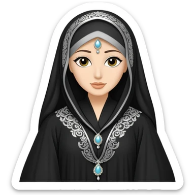 Abaya with nose-peice  sticker