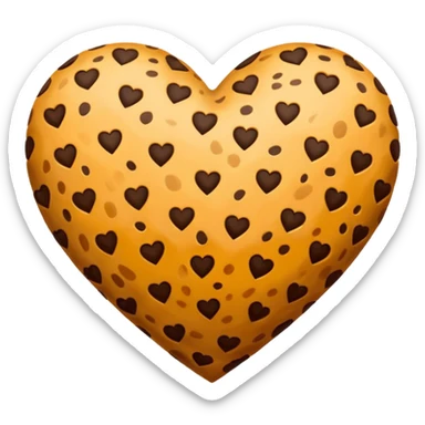 cheetah print heart sticker