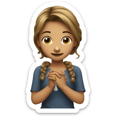 a girl proposing with a ring sticker