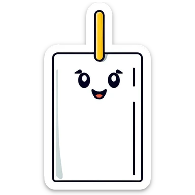 cartoon style wall nail emoji, bold lines, playful and simple sticker