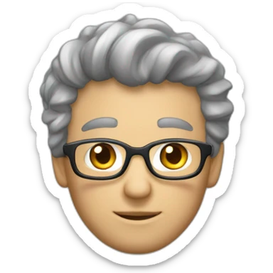 Un homme de 12 avec des cheveux bouclé sticker