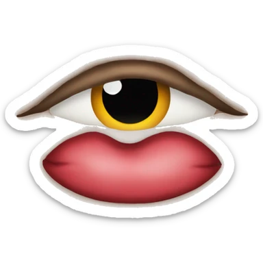 Pouty lip emoji sticker