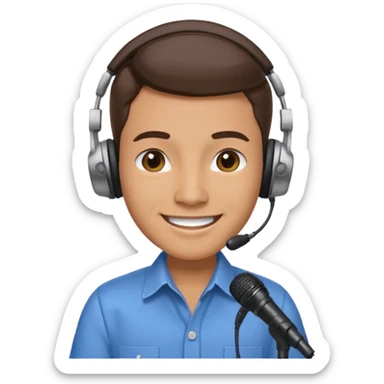 Un locutor de radio sticker