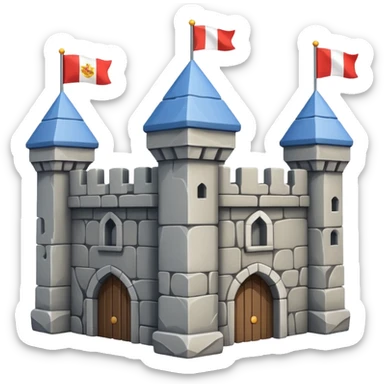A cube castle game. sticker