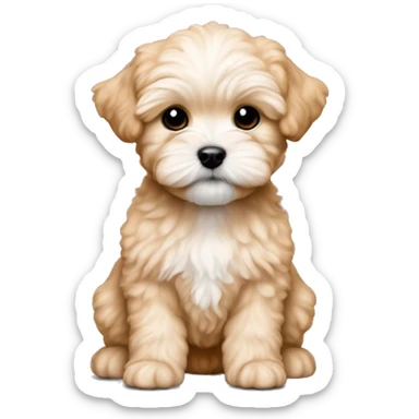 Mini maltipoo puppy apricot color sticker