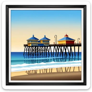 santa Monica pier sticker