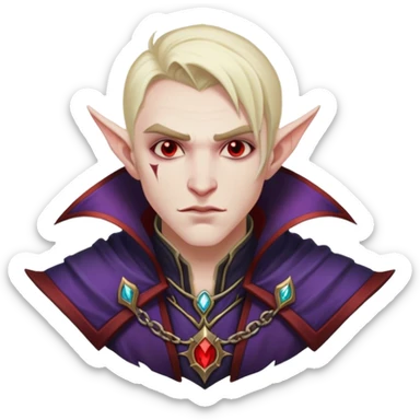 vampire male mage from world of warcraft sticker