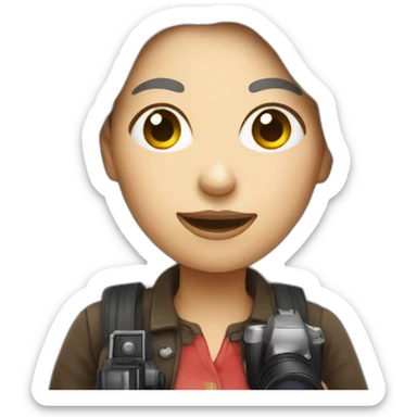 woman photographer sticker