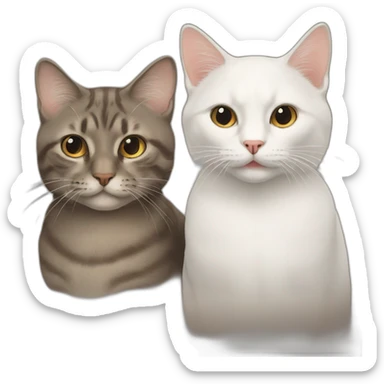 Two cats sticker
