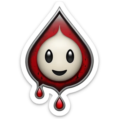 Minimalist emoji-style sticker of a gothic paper with “your soul” in blackletter, desaturated blood drop as signature, grayscale ink and parchment texture



 sticker