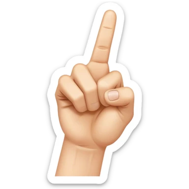 hand with Index Finger with Thumb Crossed sticker