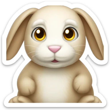 Peluche lapin sticker