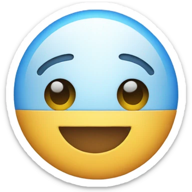 make me a blue circle emoji with a white check in the middle sticker