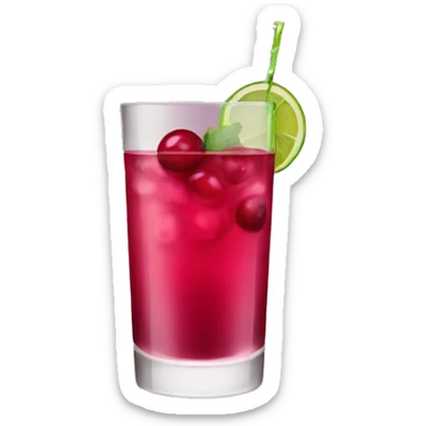 cranberry vodka drinks  sticker