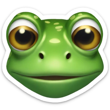 Frog head nod sticker