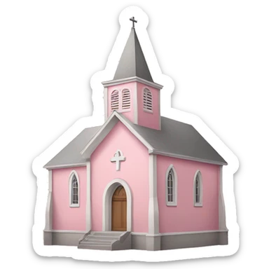 baby pink church sticker