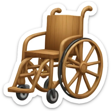 wooden wheelchair sticker