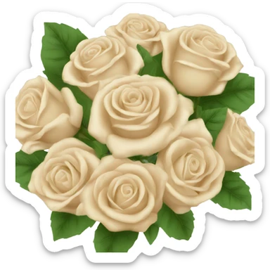 Beige bouquet of roses sticker