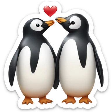 Two penguins in love  sticker