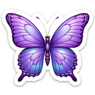 Borboleta roxa emoji sticker