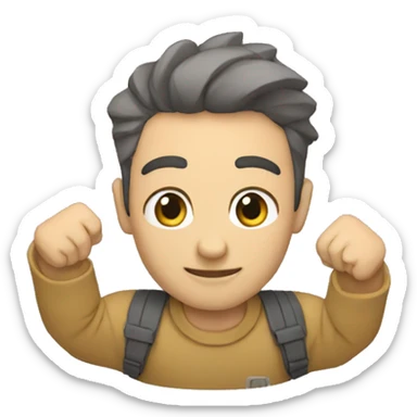 PERSONA LEVANTANDO EL BRAZO PUÑO CERRADO  sticker