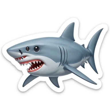 Shark with a blunt in its mouth sticker