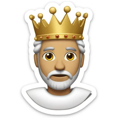 White King holding the letter W on paper sticker