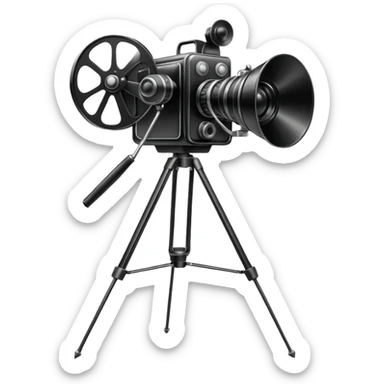 movie camera setup sticker
