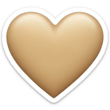 Beige heart sticker