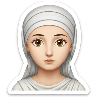 ancient greek woman with head covering sticker