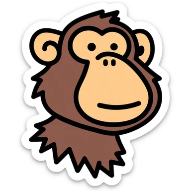 proboscis monkey with its distinctive large nose sticker